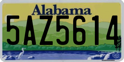 AL license plate 5AZ5614
