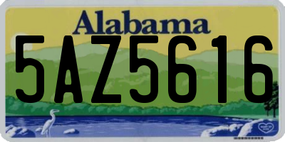 AL license plate 5AZ5616