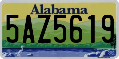 AL license plate 5AZ5619