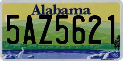 AL license plate 5AZ5621