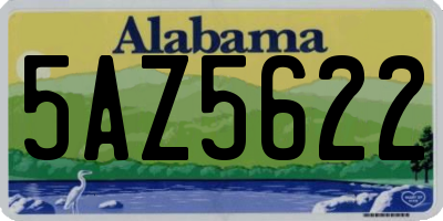 AL license plate 5AZ5622