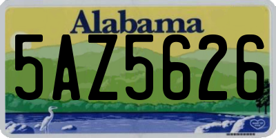 AL license plate 5AZ5626