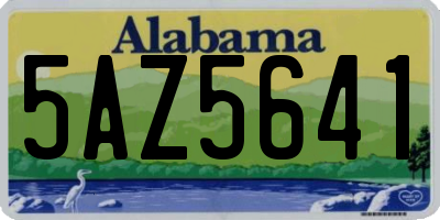 AL license plate 5AZ5641