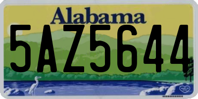 AL license plate 5AZ5644