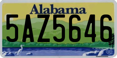 AL license plate 5AZ5646