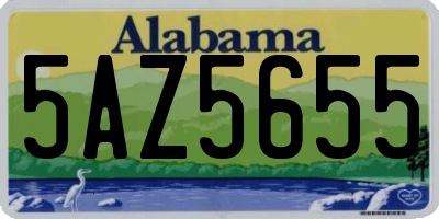 AL license plate 5AZ5655
