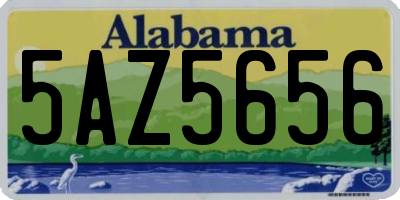 AL license plate 5AZ5656