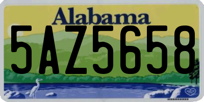 AL license plate 5AZ5658