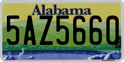 AL license plate 5AZ5660