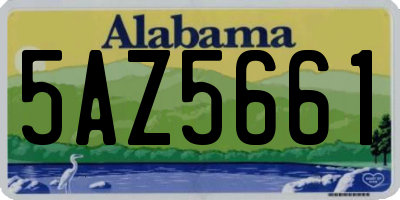 AL license plate 5AZ5661