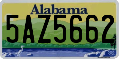 AL license plate 5AZ5662