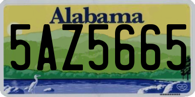 AL license plate 5AZ5665