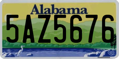 AL license plate 5AZ5676