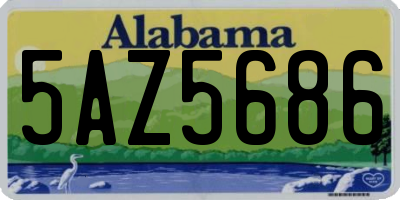 AL license plate 5AZ5686