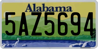 AL license plate 5AZ5694