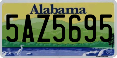 AL license plate 5AZ5695