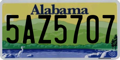 AL license plate 5AZ5707