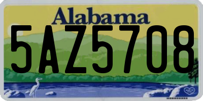 AL license plate 5AZ5708