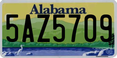 AL license plate 5AZ5709