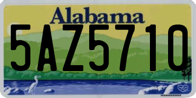 AL license plate 5AZ5710