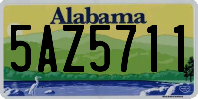 AL license plate 5AZ5711