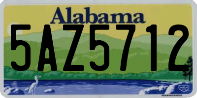 AL license plate 5AZ5712