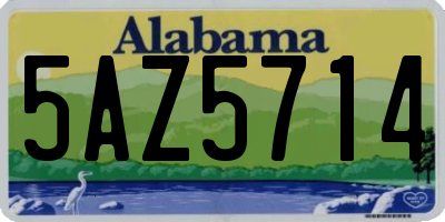 AL license plate 5AZ5714