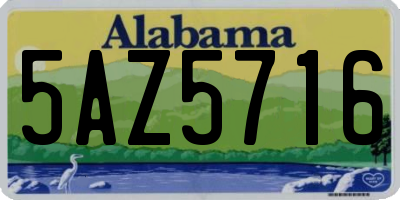 AL license plate 5AZ5716