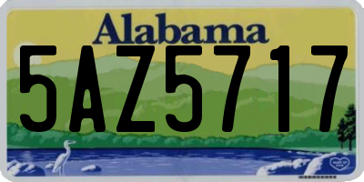 AL license plate 5AZ5717