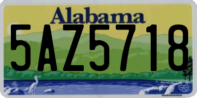 AL license plate 5AZ5718