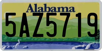 AL license plate 5AZ5719