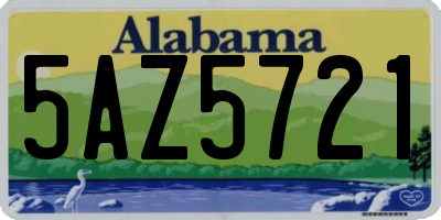 AL license plate 5AZ5721
