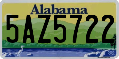 AL license plate 5AZ5722