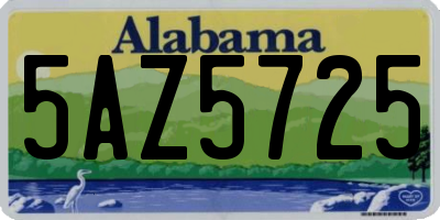 AL license plate 5AZ5725