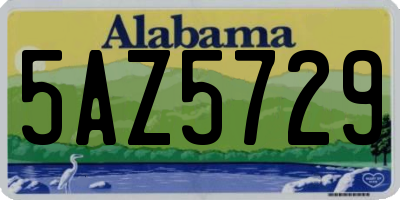 AL license plate 5AZ5729