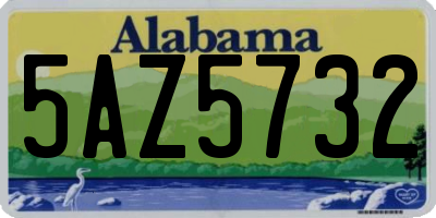 AL license plate 5AZ5732