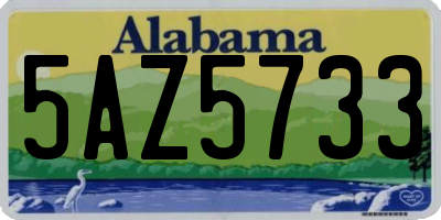 AL license plate 5AZ5733