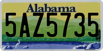 AL license plate 5AZ5735