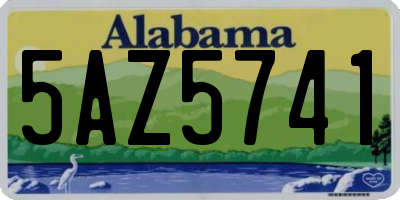 AL license plate 5AZ5741