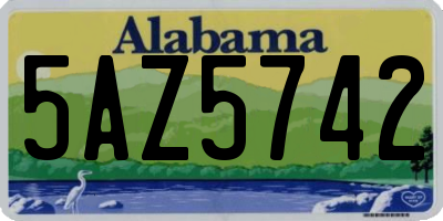 AL license plate 5AZ5742