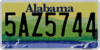 AL license plate 5AZ5744