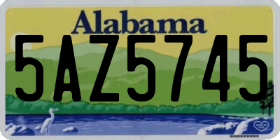 AL license plate 5AZ5745