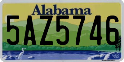 AL license plate 5AZ5746