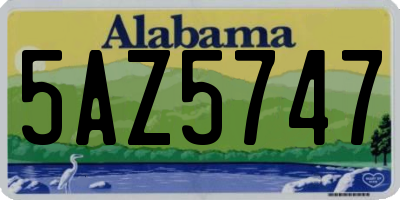 AL license plate 5AZ5747