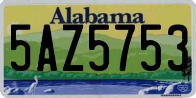 AL license plate 5AZ5753