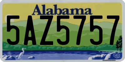 AL license plate 5AZ5757