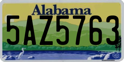 AL license plate 5AZ5763