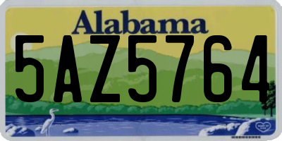 AL license plate 5AZ5764