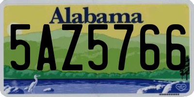 AL license plate 5AZ5766