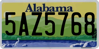 AL license plate 5AZ5768